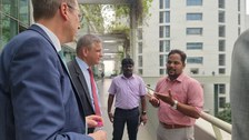 Delegationsteilnehmende am IIT Madras Technologiepark 
