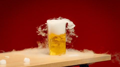 Ein Experiment mit vernebelter Luft.
