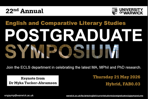 22nd Annual English and Comparative Literary Studies  POSTGRADUATE SYMPOSIUM
