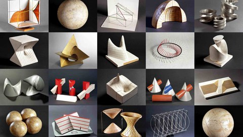 Objekte aus der Sammlung Mathematische Modelle, Foto: Lutz Liebert