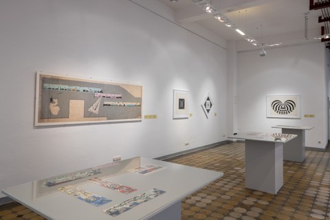 Ausstellungsansicht Sonderausstellung Ostmoderne #2. Der Kunstbesitz der 1960er-Jahre in der Altana Galerie der Kustodie der TU Dresden, September 2020 bis Januar 2021