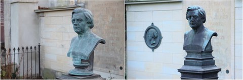 Original und Replik der Hettner-Büste im Vergleich