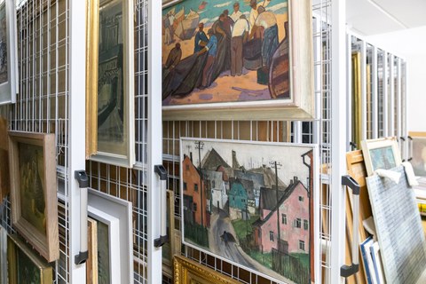 Blick in das Kunstbesitz-Depot