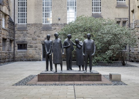 Arnd Wittig, Die Widerstandskämpfer, 1958; Gedenkstätte Münchner Platz, TU Dresden