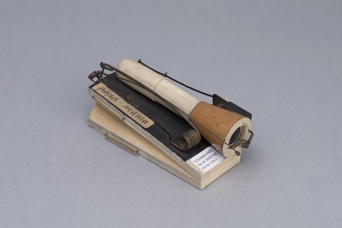 Stimm-Mechanik für die Artikulation von „Papa/Mama“, um 1910
