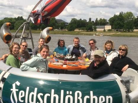 BBQ-boat trip on the Elbe 2014