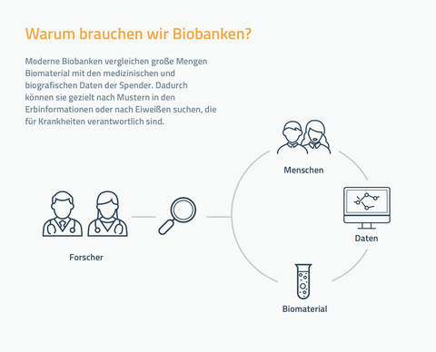 Warum brauchen wir Biobanken in Grafik dargestellt