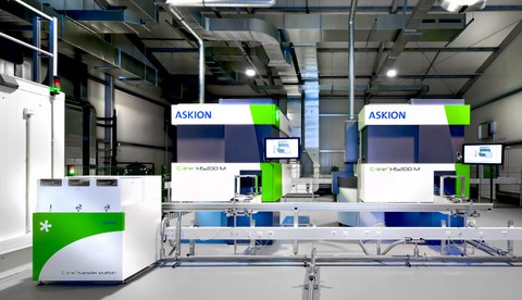 Lagerrobotik Askion der BioBank Dresden