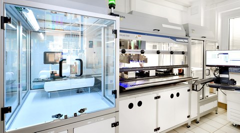 MNC-Isolationsrobotik der BioBank Dresden