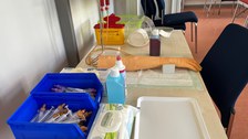 Arbeitsplatz für venöse Blutentnahme