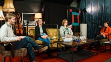 v.l.n.r. Moderator: Konstantin Willkommen, Referentin Anne Röhle, Ruth Hecker und Maria Eberlein-Gonska