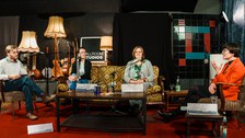 v.l.n.r. Moderator: Konstantin Willkommen, Referentin Anne Röhle, Ruth Hecker und Maria Eberlein-Gonska