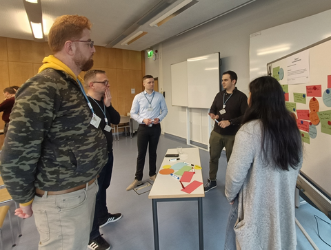 Bild einer Personengruppe vom Whiteboard