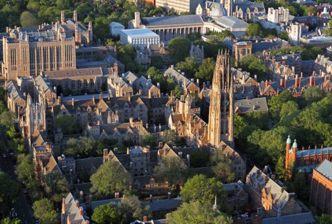 Vogelperspektive des Hauptcampus der Yale University