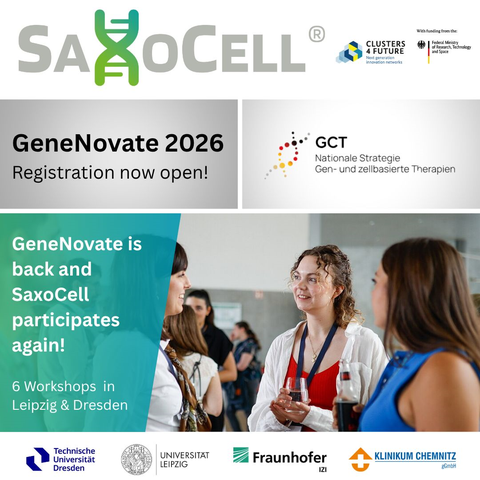 Werbungsposter für das GeneNovate Programm 2026