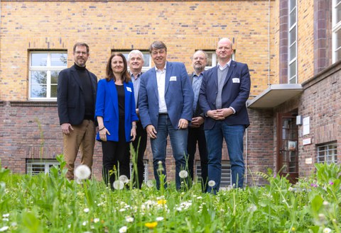 Projektstart KIMed mit Staatssekretärin Heike Graßmann und den Projektleitern von TU Dresden, Uni Leipzig und Hochschule Mittweida