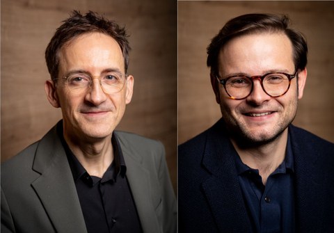 Porträtaufnahmen von Professor Christoph Röllig (links) und Dr. Leo Ruhnke (rechts).) Christ