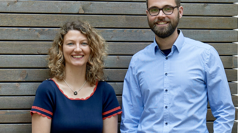The RecTech-Team members Anne-Kristin Heninger and Felix Lansing, upper bodies view