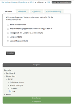 MultipleChoice Frage in Mobildarstellung
