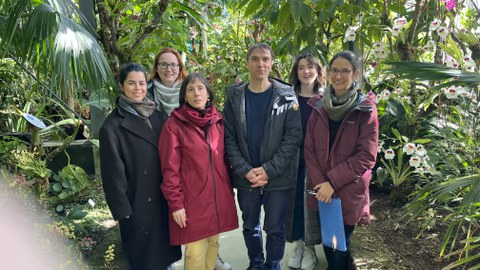 Personengruppe im Botanischen Garten