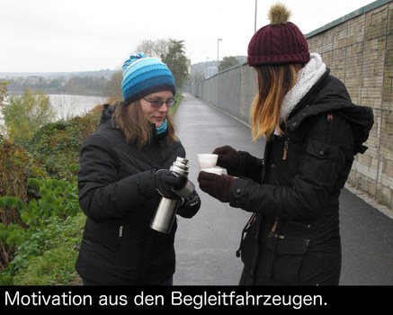 Boßeln mit warmen Getränken