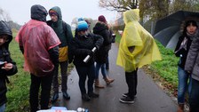 Boßeler im Regen