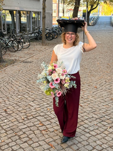 Nadia nach ihrer Verteidigung