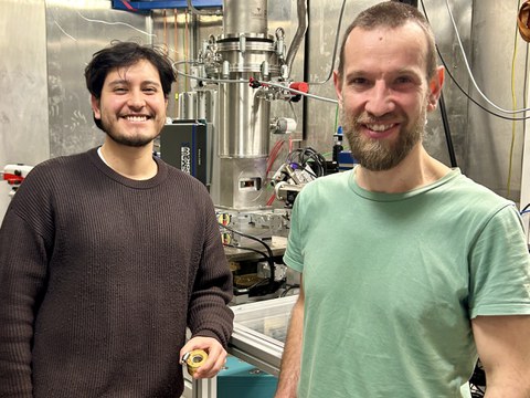 Two proud researchers