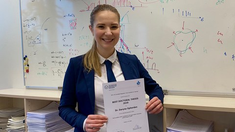 Preisverleihung Beste Promotion im SFB 1143 im Jahr 2020. 