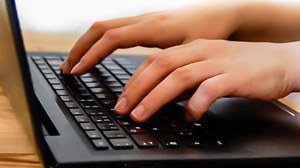 Typing on keyboard