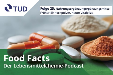 Podcastcover mit Pillen und Kapseln