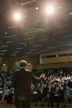 Prof. Serge Haroche beim Vortrag