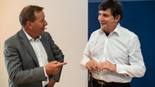 Clemens Kirschbaum und Andre Geim.