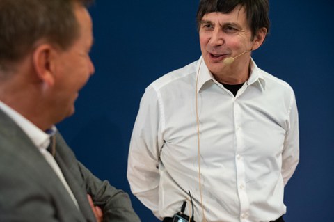 Clemens Kirschbaum und Andre Geim.