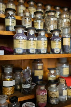 Flaschen in der Sammlung