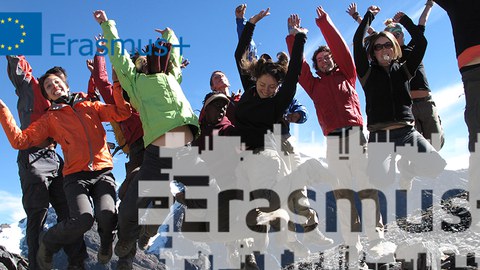 Studenten springen