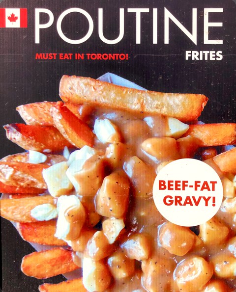 billboard for Poutine restaurant
