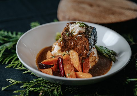 beautifully plated dish from an Indigenous restaurant