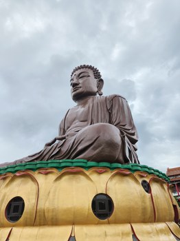 Foto einer großen Buddha-Statue