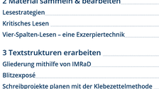 Inhaltsverzeichnis Teil 2: 2 - Material sammeln & bearbeiten; 3 - Textstrukturen erarbeiten