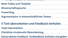 Inhaltsverzeichnis Teil 3: 4 - Text produzieren (Rohtexten); 5 - Text überarbeiten & Feedback einholen
