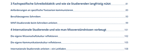 Inhaltsverzeichnis Starthilfe Schreibdidaktik Teil 3