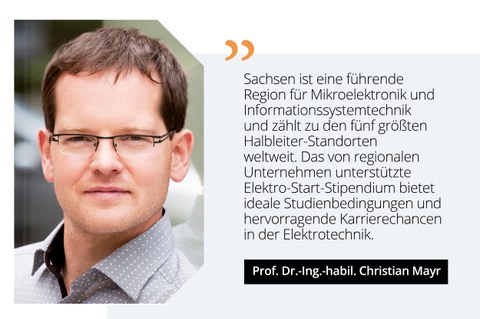Portrait und Zitat von Prof. Dr. Mayr