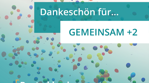 Titelbild, Dankeschön für Gemeinsam +2, Spendenaktion