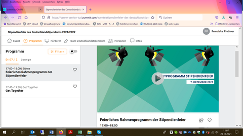 Zummit Startbild Rahmenprogramm