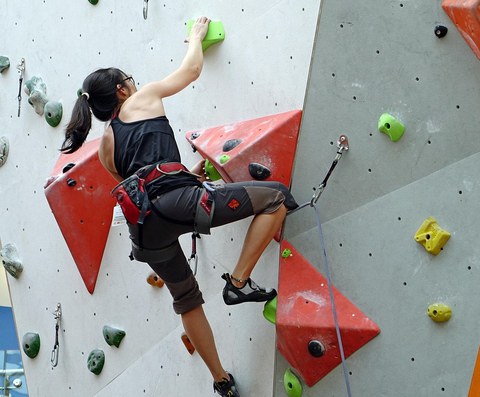 Bouldern in der Kletterhalle