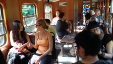 Fahrt nach Moritzburg in der historischen Schmalspurbahn