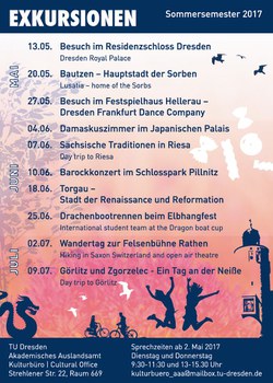 Flyer Kulturprogramm im Sommersemester 2017