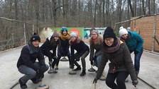 Eisstockschießen auf dem Konzertplatz Weißer Hirsch