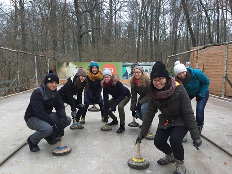 Eisstockschießen auf dem Konzertplatz Weißer Hirsch